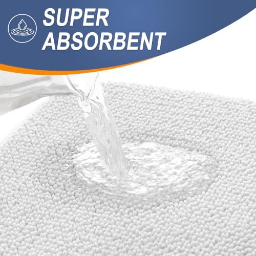OLANLY Thick Memory Foam Bathroom Rugs 30x20, Absorbent Bath Mat - Image 3