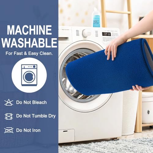 OLANLY Thick Memory Foam Bathroom Rug 30x20, Absorbent Bath Mat, Royal Blue - Image 6
