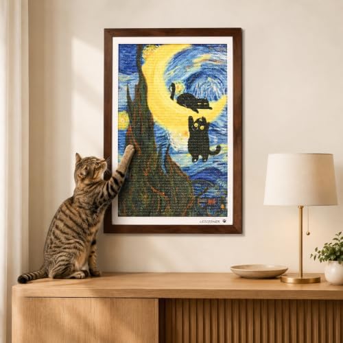 Wall Art Cat Scratcher, Framed Sisal Scratch Pad - Image 6