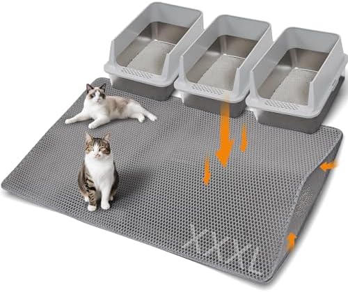 Cat Litter Mat 47"x33" Urine-Proof XL Litter Mat by Anywish