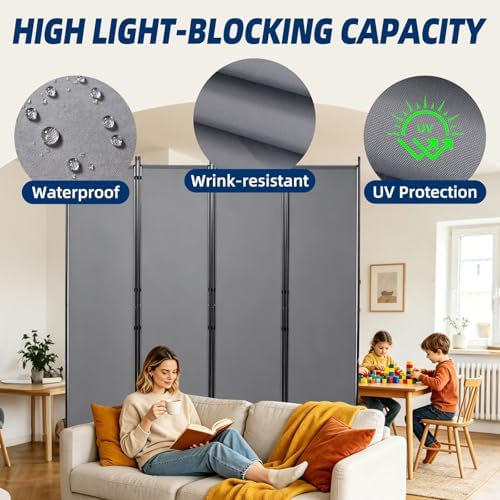 4 Panel Wide Room Divider Wall Screen - Image 3