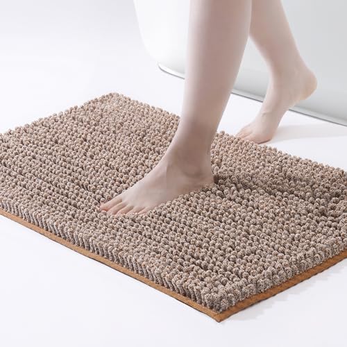 FRESHMINT Chenille Bath Rugs Extra Soft and Absorbent Microfiber Shag Rug by FRESHMINT