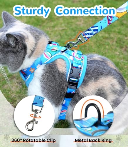 Halypet Cat Harness and Leash Set, Escape Proof Adjustable Harness - Image 4