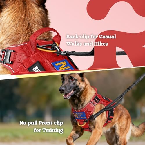 rabbitgoo Tactical Dog Harness for Large, Heavy Duty Military No Pull Vest - Image 2