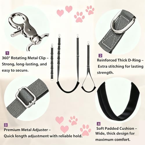 Dog Grooming Belly Straps Belly Band & Loop Extension Set - Image 2