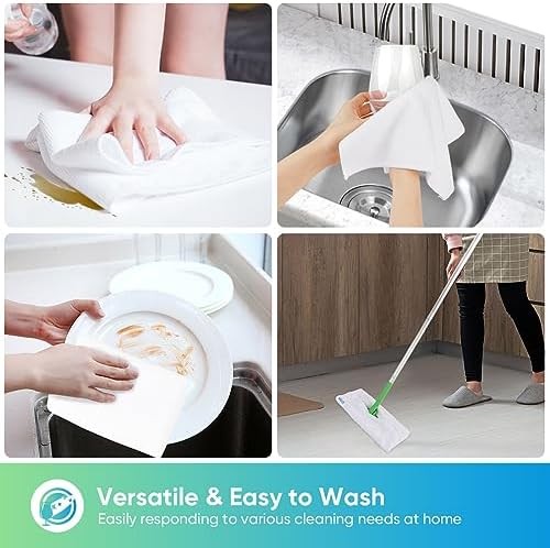 HOMEXCEL White Microfiber Cleaning Cloth, Microfiber Towels - Image 5