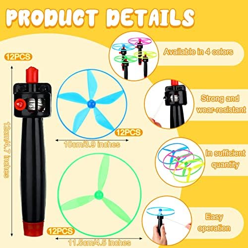 Meooeck 36 Pcs Flying Disk Helicopter Toy - Image 2