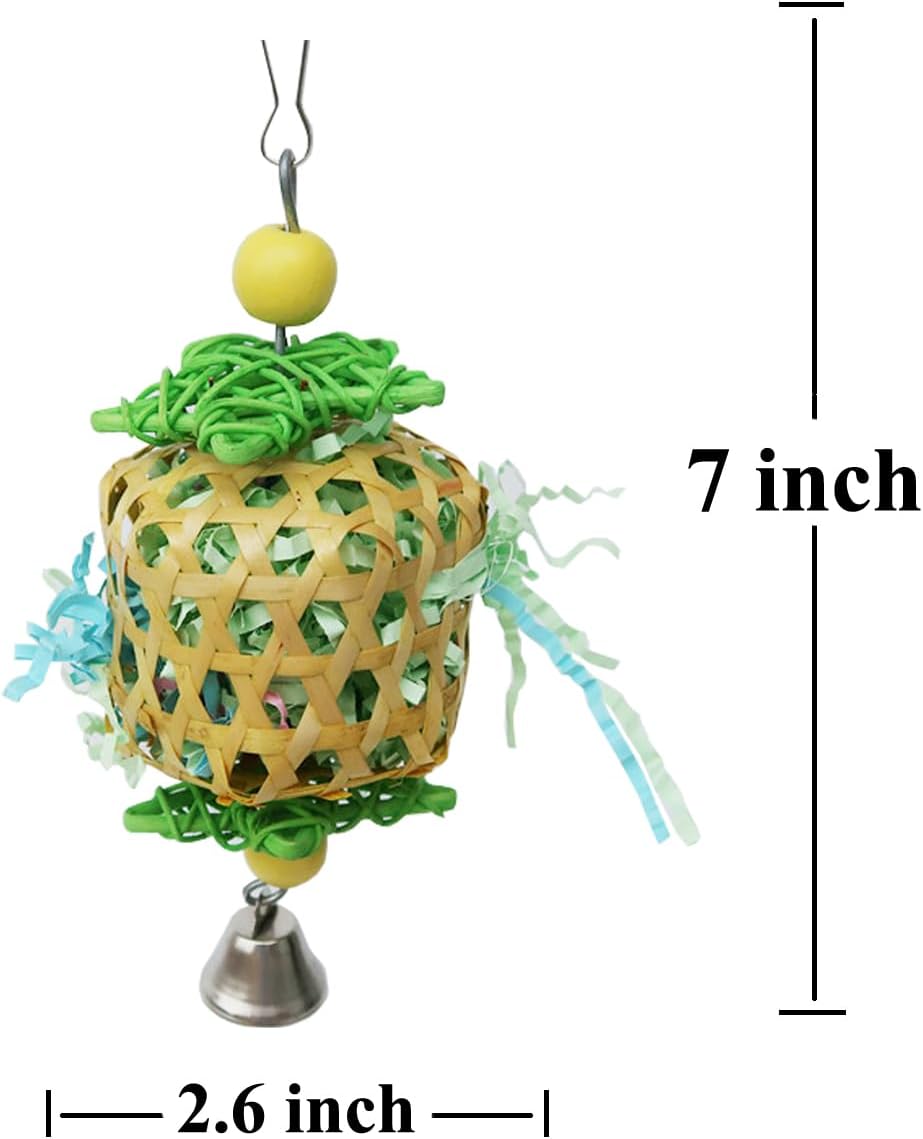 Bird Toys for Conures Parakeet, Birds Cage Accessories, Bird Shredding Foraging Toys for Cage