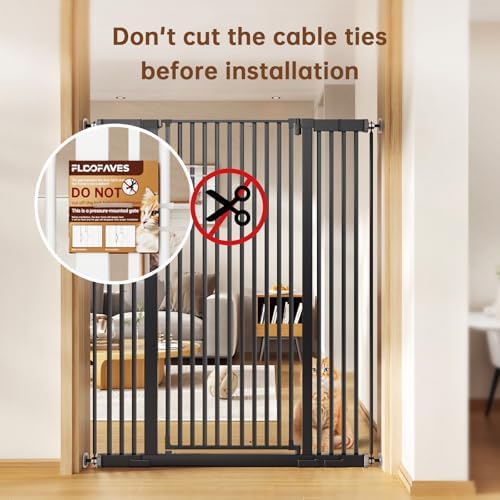 Fldofaves 57" Extra Cat Gate, Fits 29.5"-43" Wide Openings, Pressure Mounted - Image 5