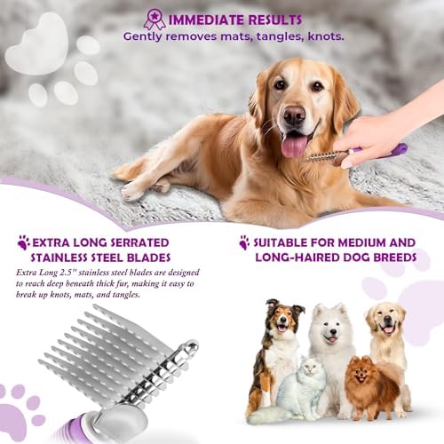 GENPEPADO Dematting Undercoat Rake Comb - Image 4