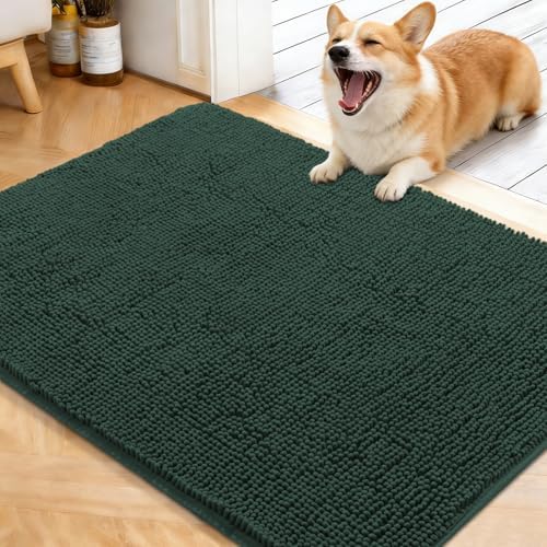 OLANLY Dog Door Mat for Muddy Paws 40x32, Super Absorbent Chenille Mud Mat by OLANLY