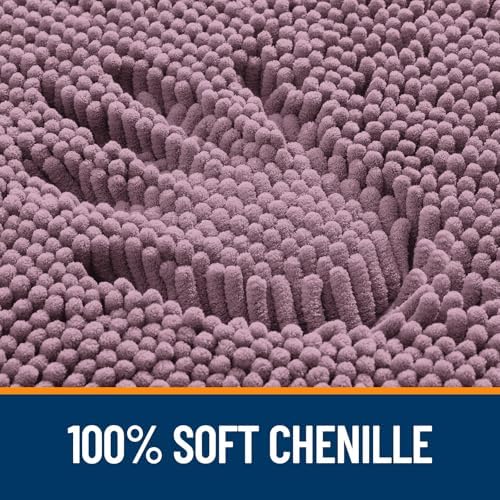 OLANLY Bathroom Runner Rugs 44x24, Extra Soft Absorbent Chenille Bath Rugs - Image 3