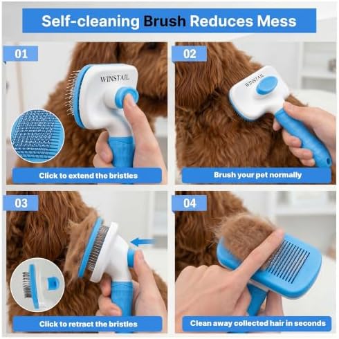 Pet Hair Removal Glove & Dog Brush - Image 4