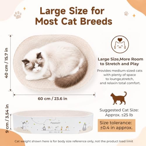 PatiencET Large Oval Cat Scratcher Bed - Image 3