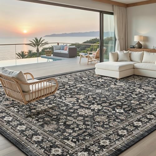 Grey Area Rug 10x14 for Living Room Bedroom - Image 2