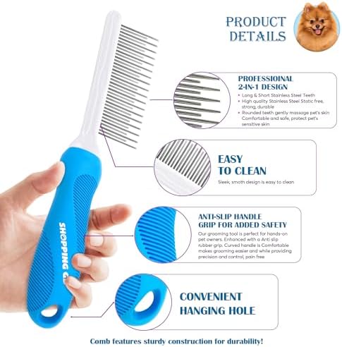 Detangling Pet Grooming Comb for Dogs & Cats - Image 2