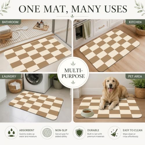 Natural Diatomaceous Earth Bath Mat, Ultra Thin Quick Dry Floor Rug - Image 7