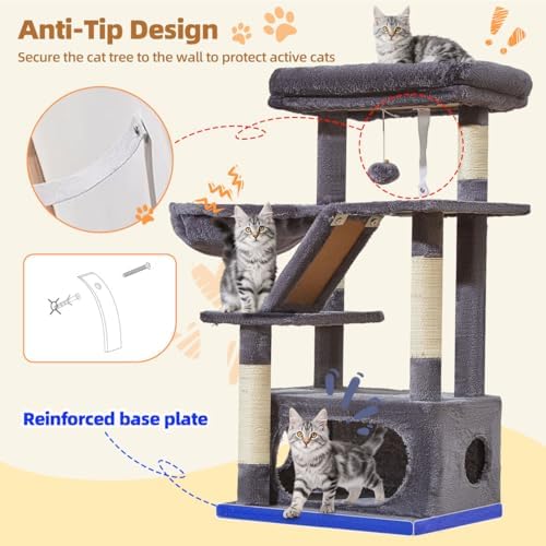 Taoqimiao Cat Tree, 38.5In Cat Tower - Image 7