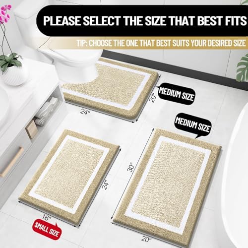 OLANLY Bathroom Rugs 30x20, Soft Absorbent Microfiber Bath Rugs - Image 2