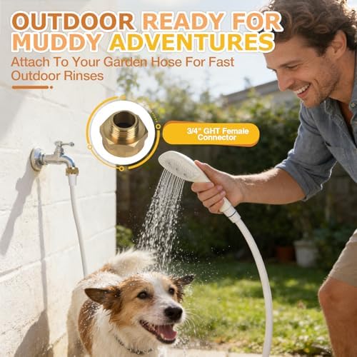 Jamini Dog Shower Attachment, Handheld High-Pressure Sprayer - Image 6