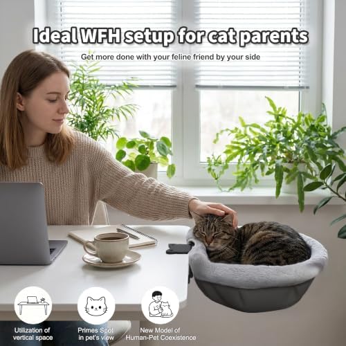 Cat Desk Bed, Desk Mounted Cat Hammock - Image 2