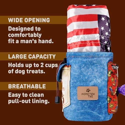 INSPECTOR TAIL Dog Treat Pouch for Training, Drawstring Bag, Hands Free - Image 4