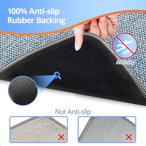 Upgraded Bath Mat 17x27Inch, Thin Bath Mats Rugs - Image 4