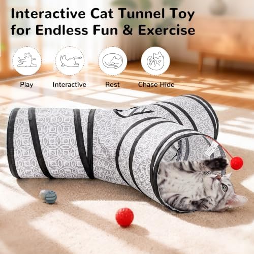 Tempcore Cat Tunnel, 3-Way Collapsible Toy - Image 4
