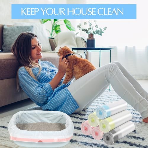 Jutom 14 Count Sifting Litter Box Liners, Cat Box Liners - Image 4