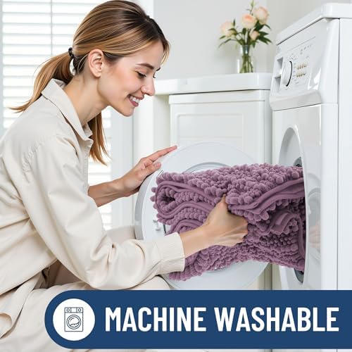 Smiry Bathroom Rugs 48X32, Extra Soft Rubber Backing Chenille Bath Mats - Image 6