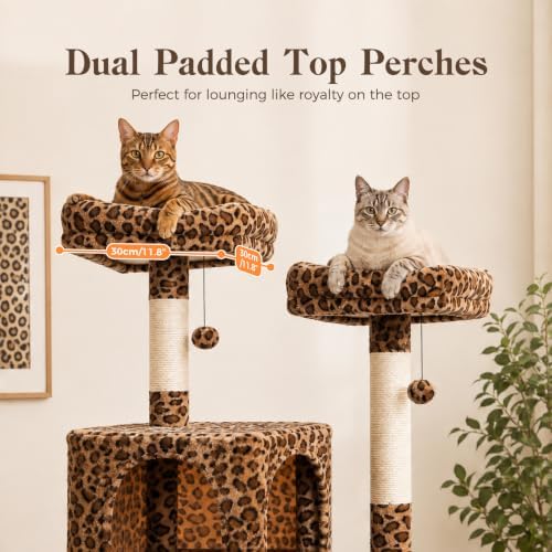 PAWZ Road 72" Leopard Tall Cat Tree - Image 6