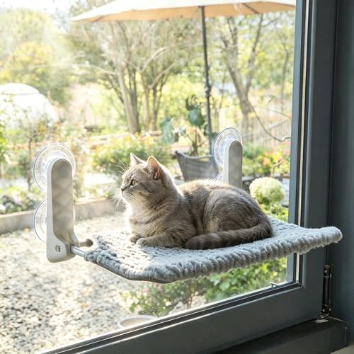 AIWIKIDE Cat Window Perch, Easy Install Bracket, Portable Wall Hammock by AIWIKIDE