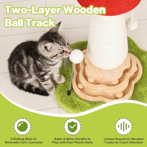Mushroom Cat Scratcher/Scratching Post, Cute Cat Scratching Post - Image 3