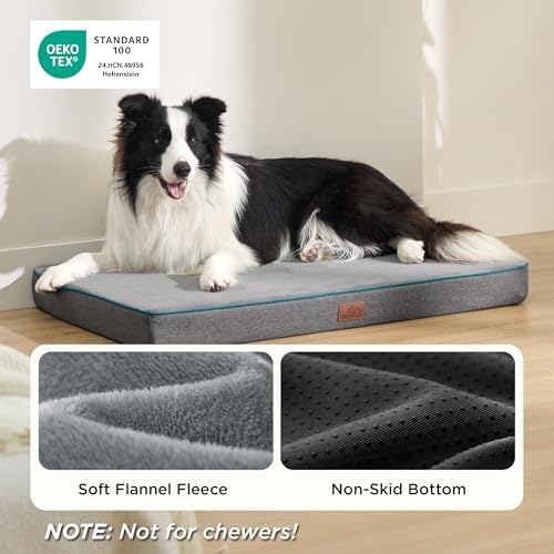 Bedsure Memory Foam Dog Beds Large Sized Dog, Orthopedic Crate Pads - Image 4