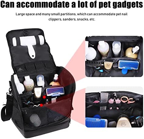 Dog&Cat Grooming Supplies Bag, Adjustable Compartments Grooming Bag - Image 3