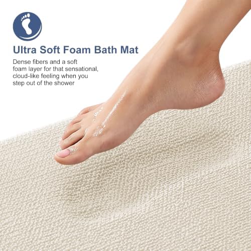 OLANLY Memory Foam Bathroom Runner Rugs 70x24, Absorbent Long Mat - Image 2