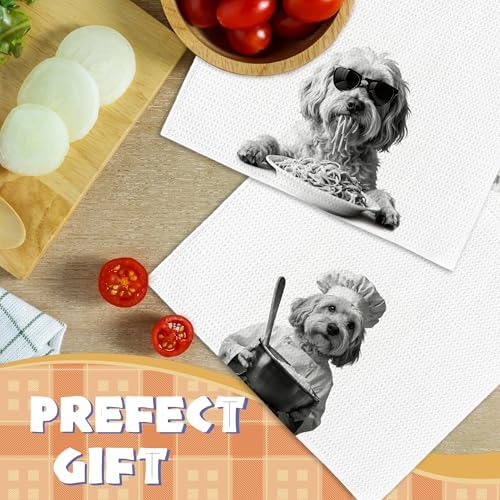 Dog Kitchen Towels Decor Set of 2 - Image 5