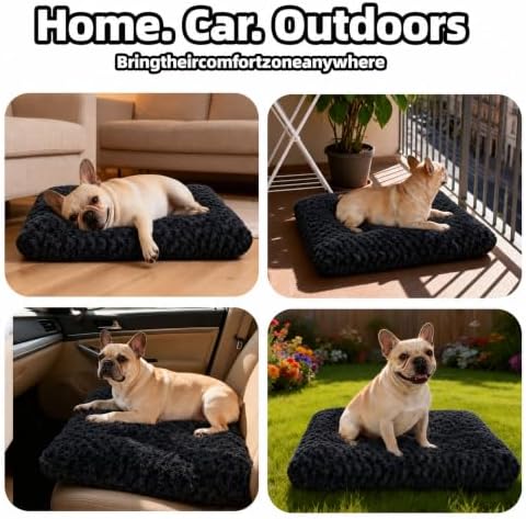 Dog Bed Medium Size, Plush Washable Pet Bed Mat, Dog Crate Bed 29"x21" - Image 5