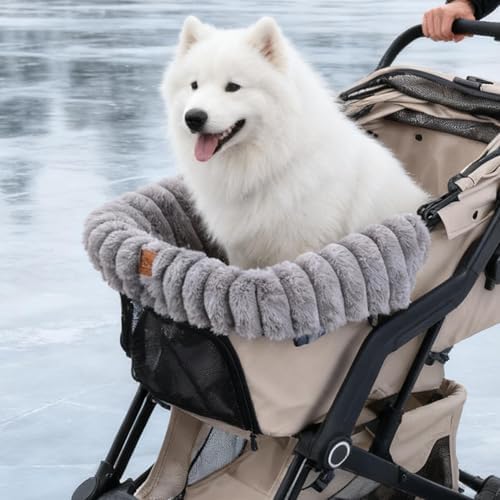 Dog Stroller Cushion – Plush Warm Washable Mat, Soft Thick Comfort Pad - Image 2