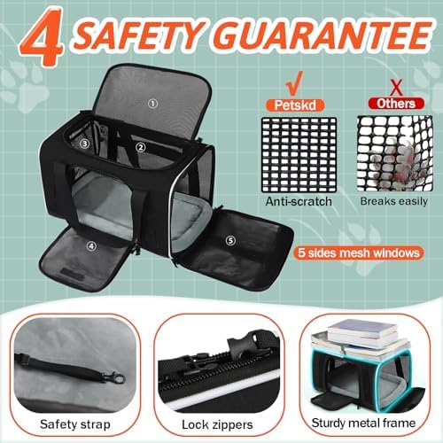 Petskd Small Pet Carrier 17"x11"x9.5" - Image 6
