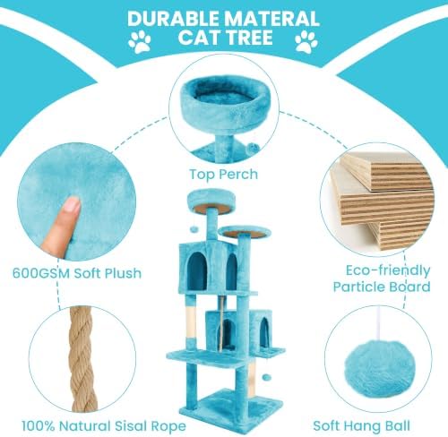 57inch Large Cat Tree Tower Condo - Image 6