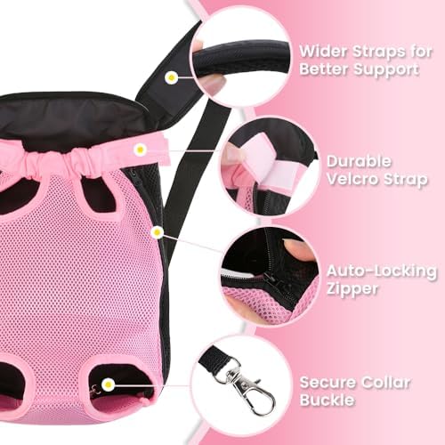 Inspack Dog Backpack Carrier/Cat Carrier, Adjustable Pet Front Carriers Travel - Image 6