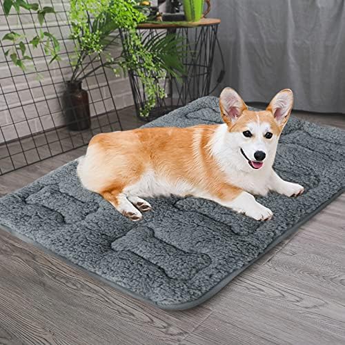 Dog Bed Crate Mat 2 Pack, Soft Plush Dog Bed Pad - Image 5