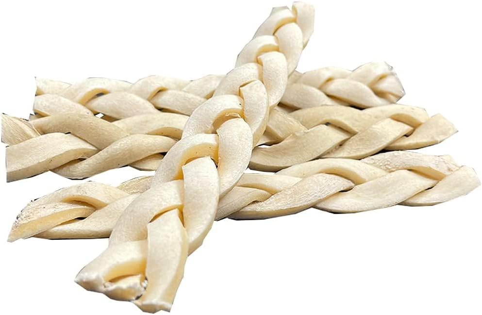 Pets Plus Premium Dog Treats – 3-Pack Braided Cheek Collagen Sticks for Dogs – Long-Lasting, Natural, High Protein Chew – Rawhide Alternative for Medium & Large Dogs