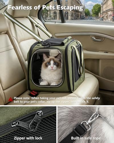 Pecute Cat Carrier, Double Bubble Pet Carrier - Image 6