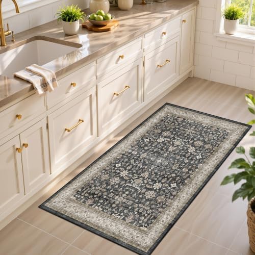 Floral Entryway Runner Rug 2x4 for Kitchen Bathroom - Image 4
