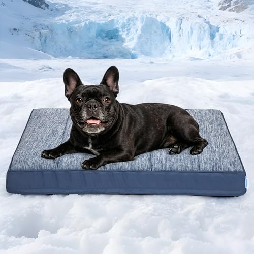 Cooling Dog Bed for Medium Dogs, QMAX>0.5 Waterproof Pet Beds by ZAKAPAWS