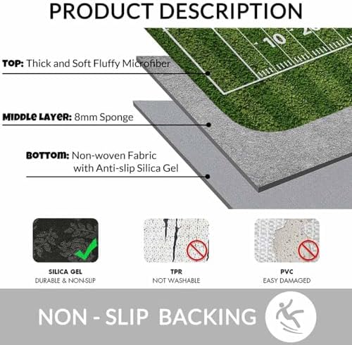 American Football Field Bath Mat - Image 6