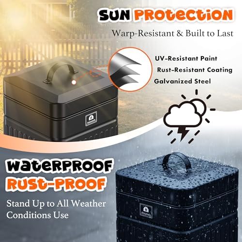 Dog Poop Trash Can Outside, Metal Small Outdoor Trash Can - Image 3