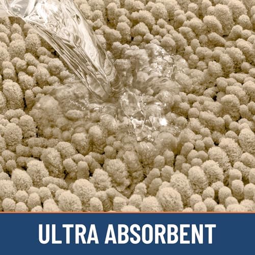 Smiry Bathroom Rugs 24X16, Extra Soft Rubber Backing Chenille Bath Mats - Image 5